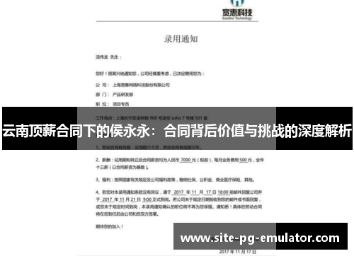 云南顶薪合同下的侯永永:合同背后价值与挑战的深度解析 云南顶薪合同下的侯永永:合同背后价值与挑战的深度解析
