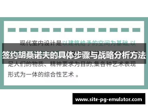签约胡桑诺夫的具体步骤与战略分析方法 签约胡桑诺夫的具体步骤与战略分析方法